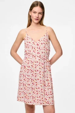 Vestido midi de tirantes