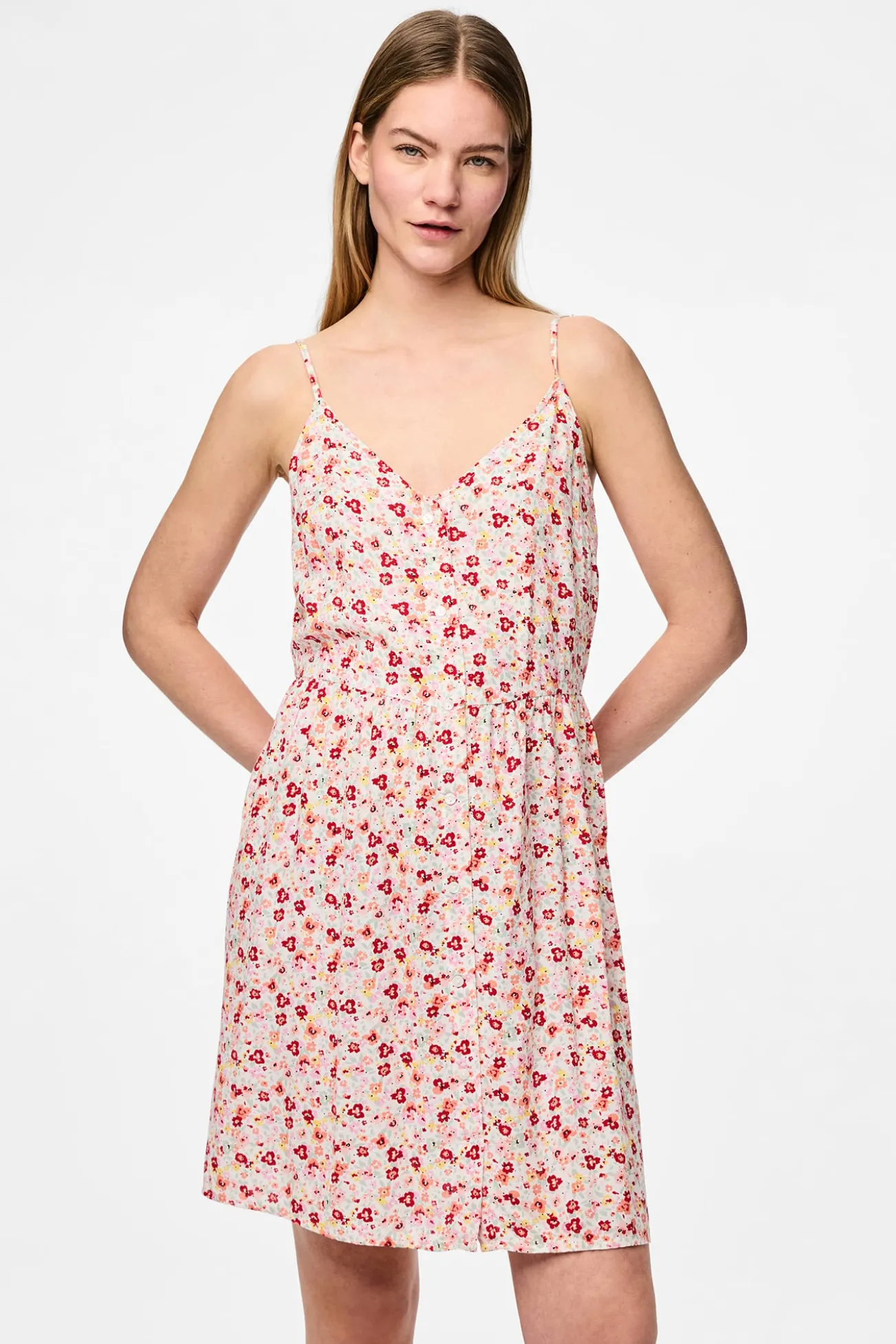 Vestido midi de tirantes
