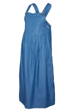 Vestido midi de tirantes vaquero maternity