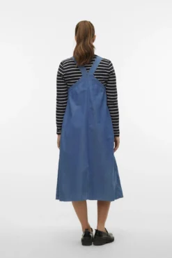 Vestido midi de tirantes vaquero maternity