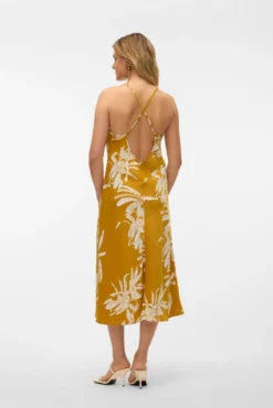 Vestido midI efecto satinado