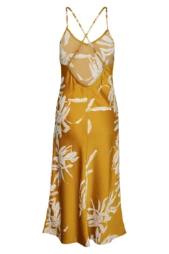 Vestido midI efecto satinado