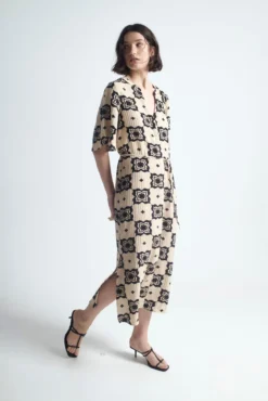 Vestido midi estampado