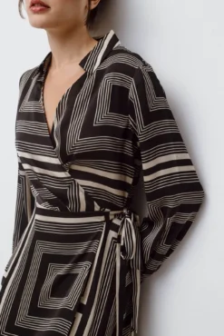 Vestido midi estampado