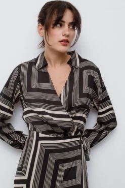 Vestido midi estampado