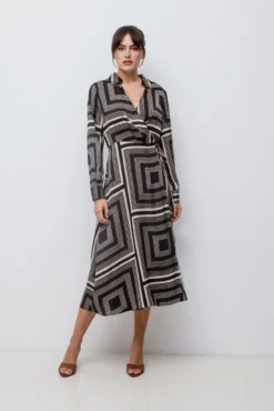 Vestido midi estampado