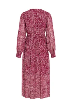 Vestido midi estampado con lúrex