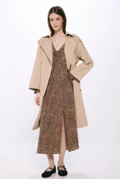 Vestido midi leopardo