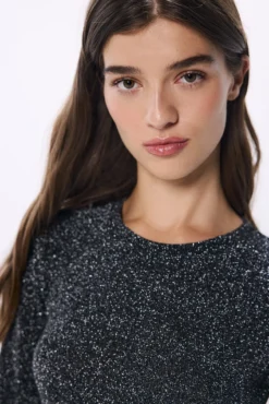 Vestido midi lurex