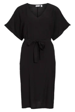 Vestido midi manga 2/4 con viscosa