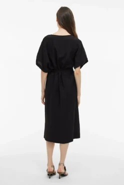 Vestido midi manga 2/4 con viscosa