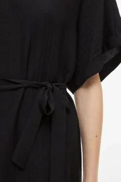 Vestido midi manga 2/4 con viscosa