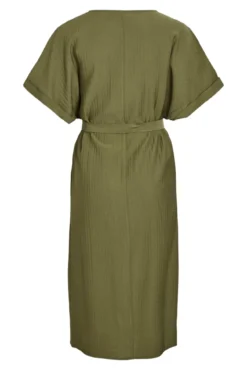 Vestido midi manga 2/4 con viscosa