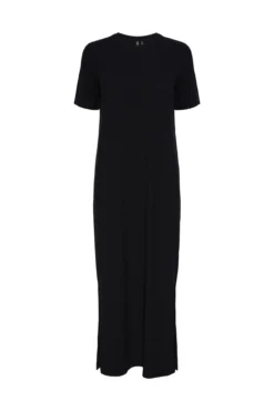 Vestido midi manga corta