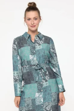 Vestido midi manga larga