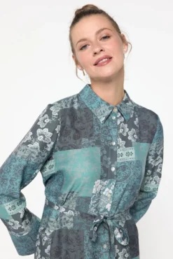 Vestido midi manga larga