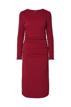 Vestido midi manga larga