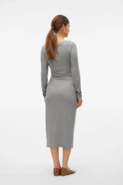Vestido midi manga larga maternity y lactancia