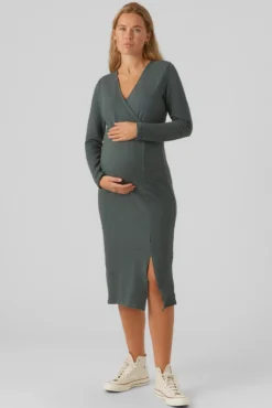 Vestido midi maternity