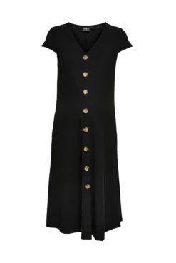 Vestido midi maternity con botones