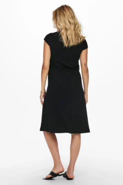 Vestido midi maternity con botones
