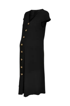 Vestido midi maternity con botones