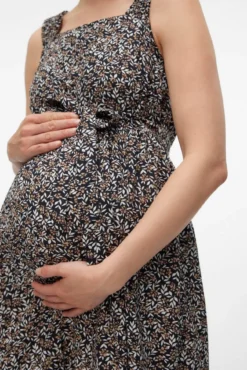 Vestido midi maternity de tirantes