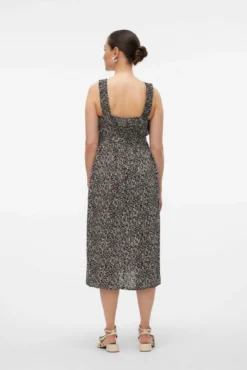 Vestido midi maternity de tirantes