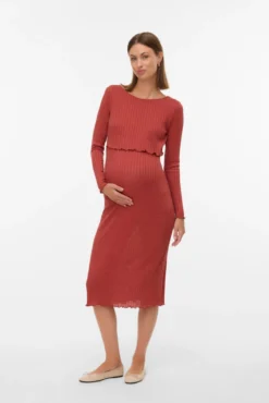 Vestido midi maternity y lactancia