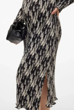Vestido midi plisado maternity