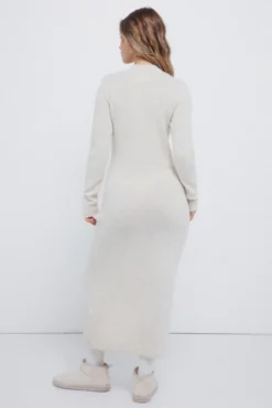 Vestido midi punto cable knit