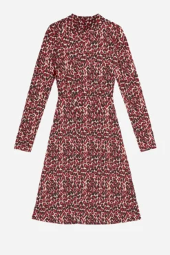 Vestido midi punto estampado geometrico