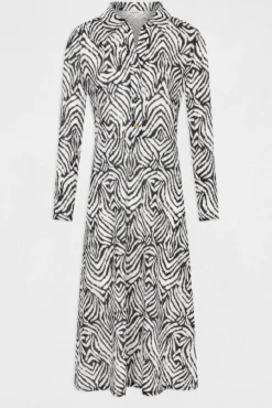 Vestido midi recto estampado