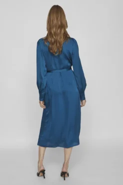 Vestido midi satinado