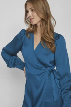 Vestido midi satinado