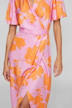 Vestido midi satinado de fiesta