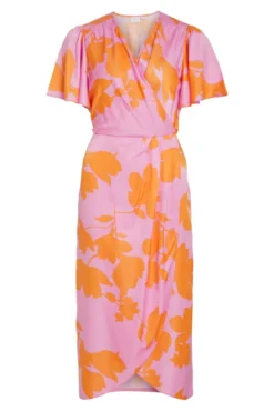Vestido midi satinado de fiesta