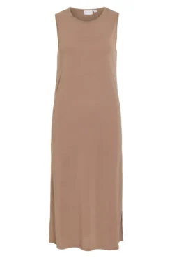 Vestido midi sin mangas con Tencel