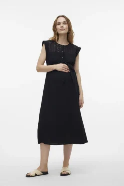 Vestido midi sin mangas maternity y lactancia