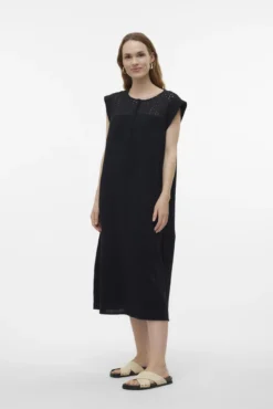 Vestido midi sin mangas maternity y lactancia