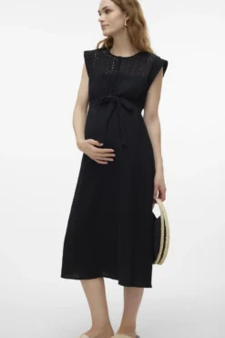 Vestido midi sin mangas maternity y lactancia