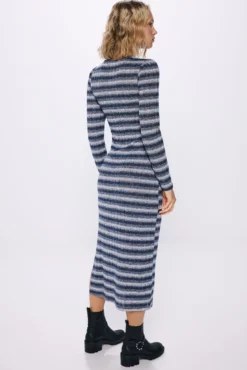 Vestido midi tubo space dye