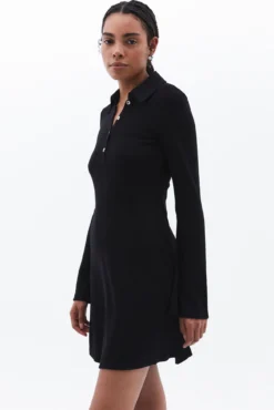 Vestido mini botones