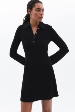 Vestido mini botones