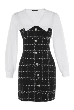 Vestido mini cuello camisero