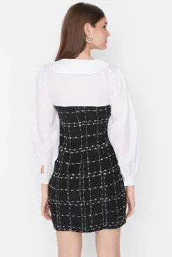 Vestido mini cuello camisero