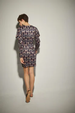 Vestido Mini Satinado Mariposas