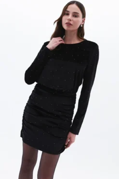 Vestido mini terciopelo