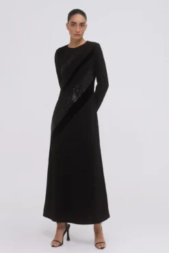 Vestido negro midi