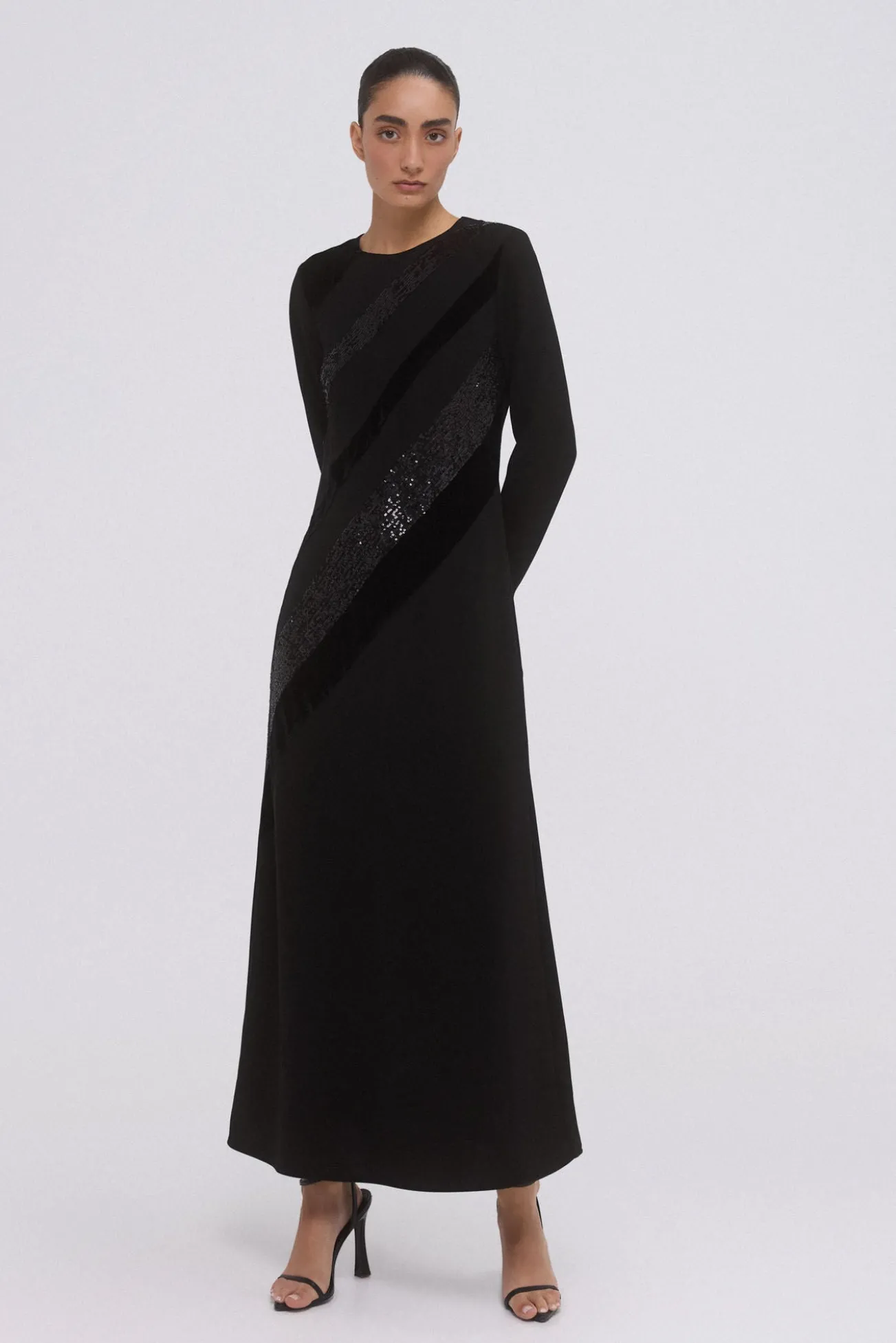 Vestido negro midi